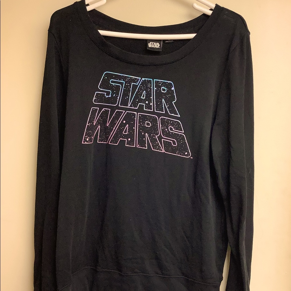 Star Wars galaxy-print graphic sweatshirt